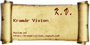 Kramár Vivien névjegykártya